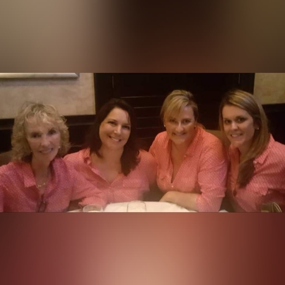 GAP Boyfriend Fit PINK Dragonfly Print Button Down, shirt, Sz L - Picture 8 of 8